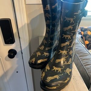 Capelli New York Leopard Tall Rainboots Sz 9